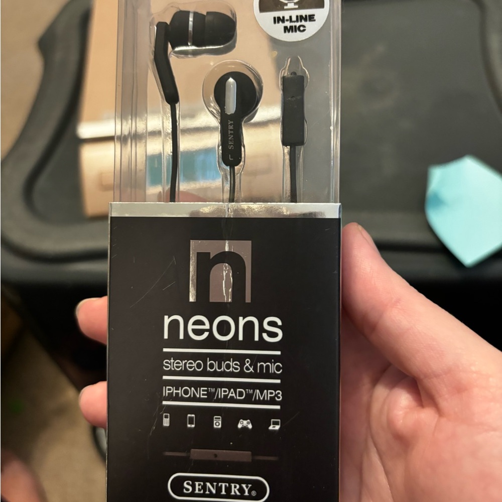 New Neons headphone buds and mic